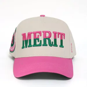 MERIT SATIN-LINED CAP - PINK BRIM