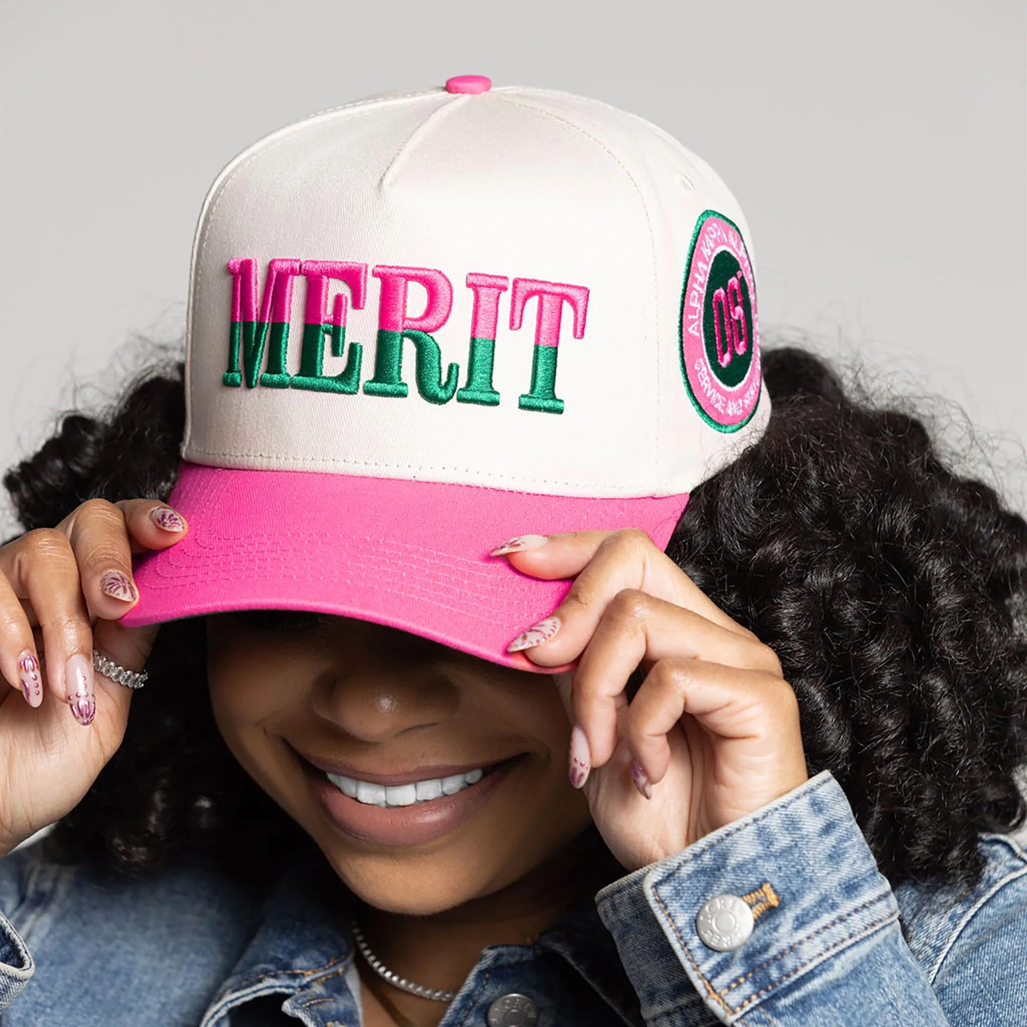 MERIT SATIN-LINED CAP - PINK BRIM