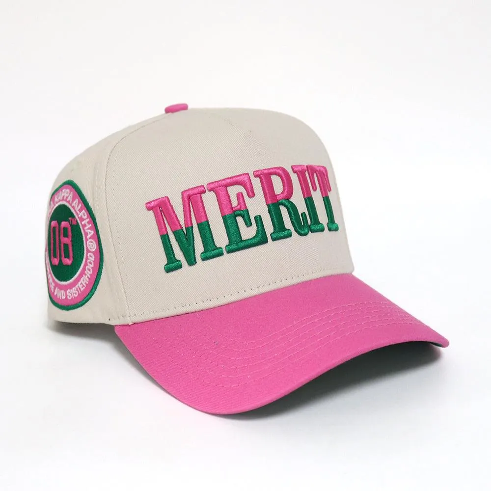 MERIT SATIN-LINED CAP - PINK BRIM
