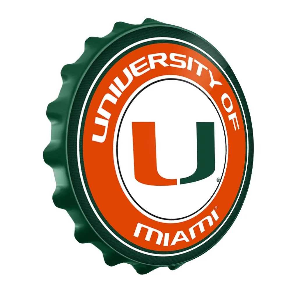 Miami Hurricans: Bottle Cap Wall Sign