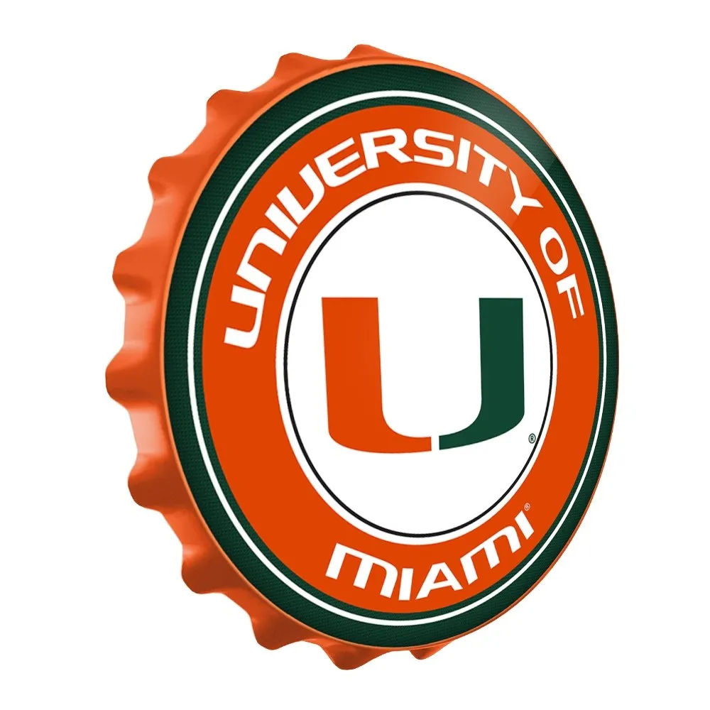 Miami Hurricans: Bottle Cap Wall Sign