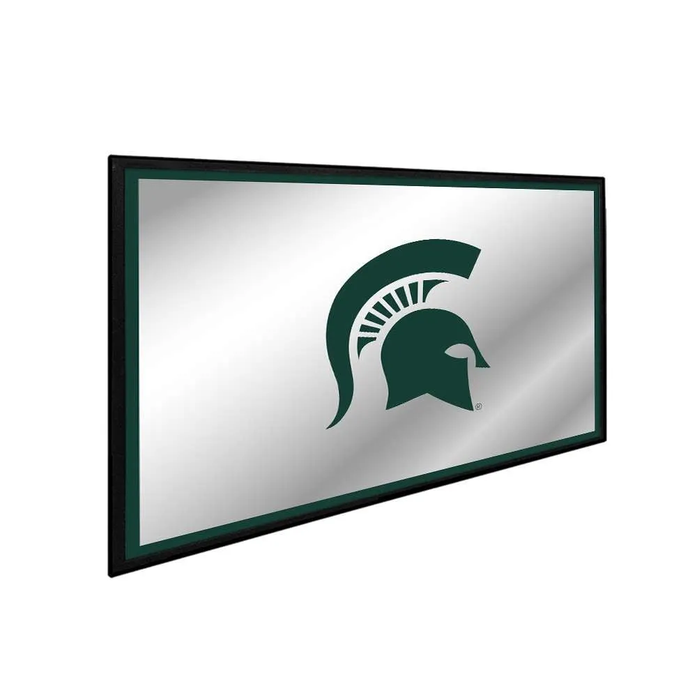 Michigan State Spartans: Helmet - Framed Mirrored Wall Sign