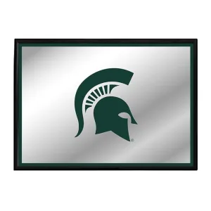 Michigan State Spartans: Helmet - Framed Mirrored Wall Sign