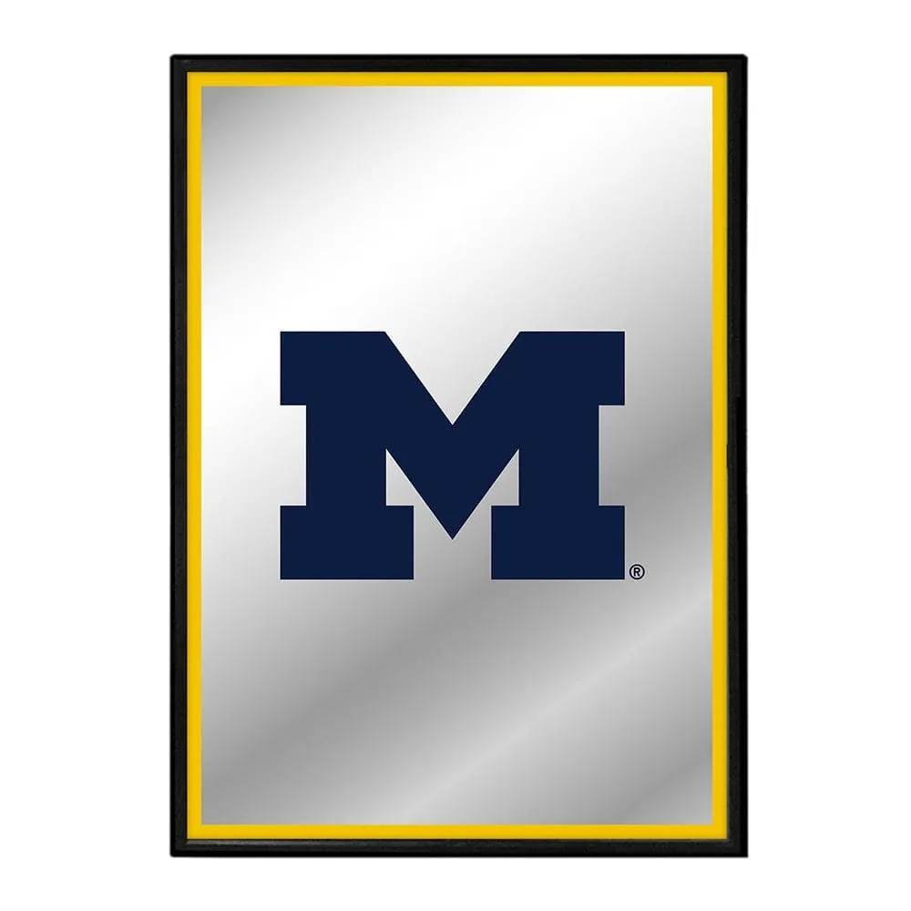 Michigan Wolverines: Block M - Framed Mirrored Wall Sign