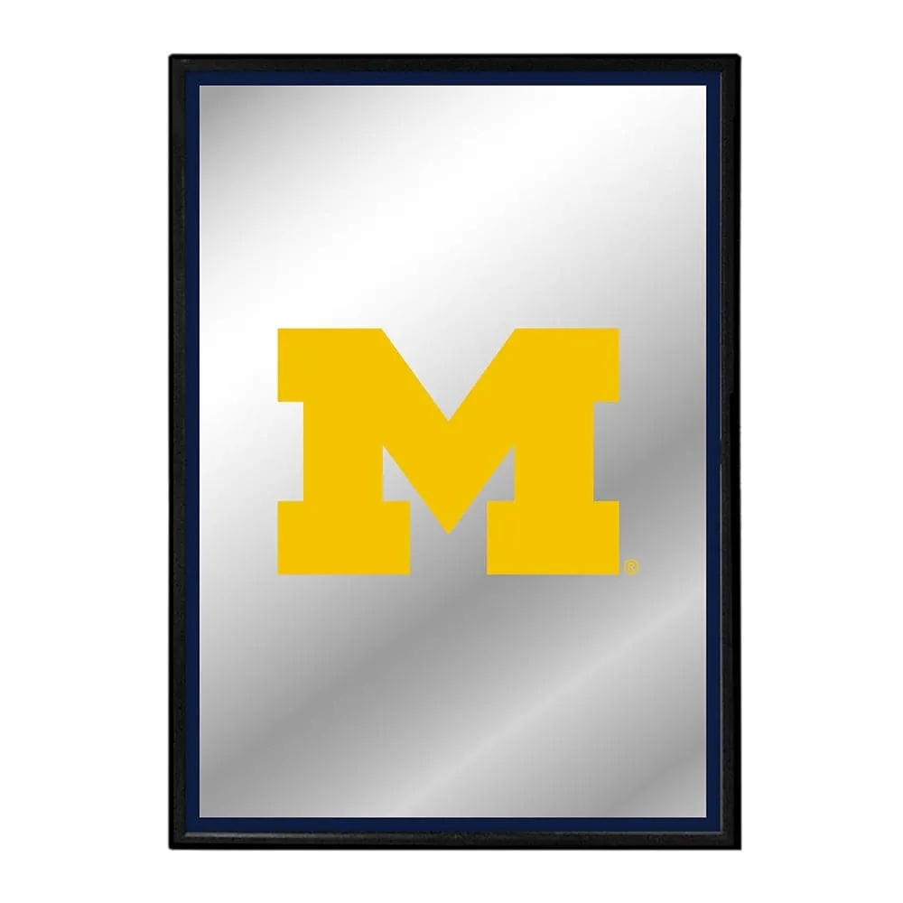 Michigan Wolverines: Block M - Framed Mirrored Wall Sign
