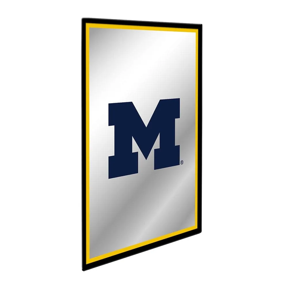 Michigan Wolverines: Block M - Framed Mirrored Wall Sign