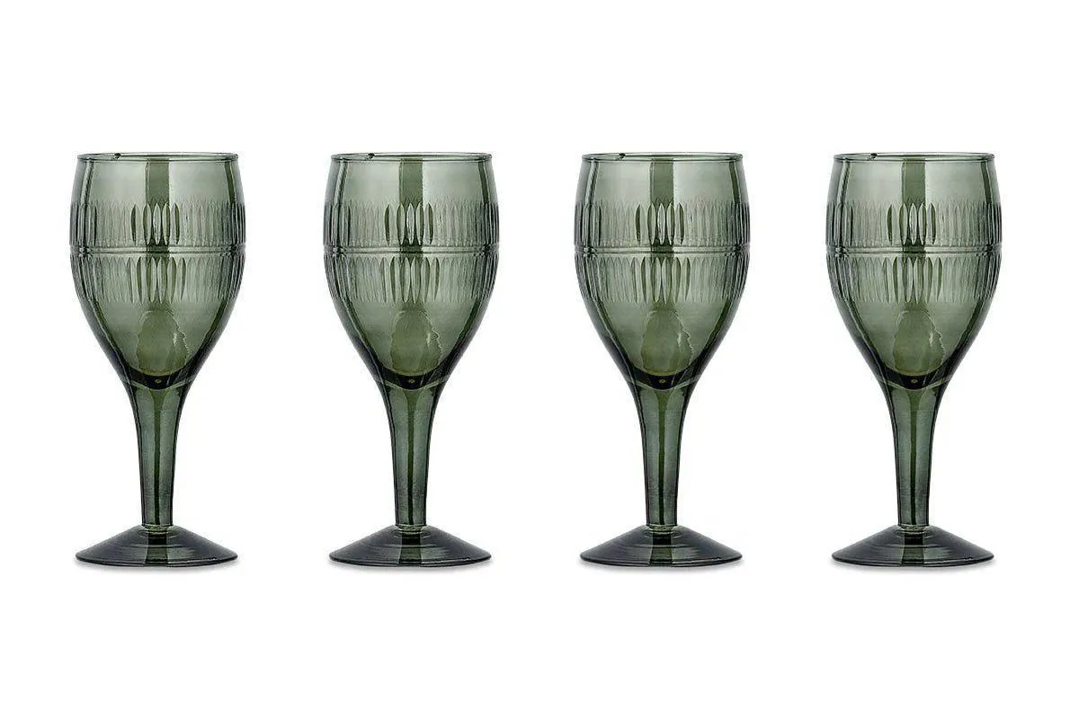 Mila Wine Glass - Dark Emerald (Set of 4)
