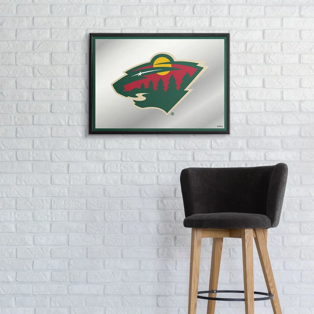 Minnesota Wild: Framed Mirrored Wall Sign
