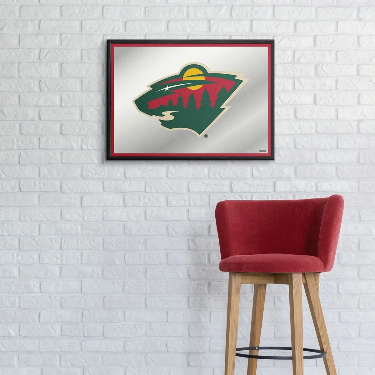 Minnesota Wild: Framed Mirrored Wall Sign