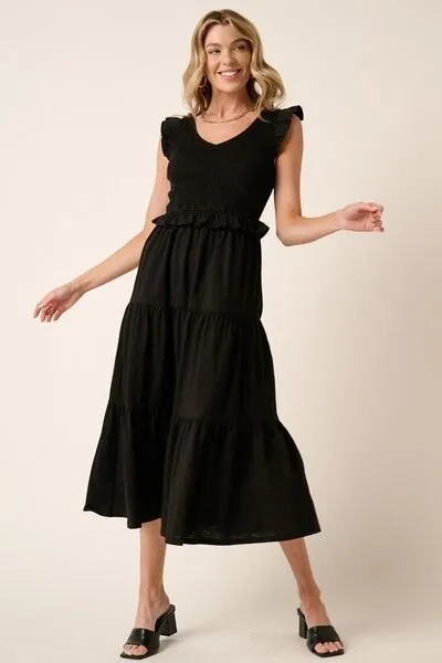 Mittoshop Ruffle Me Up Midi Dress