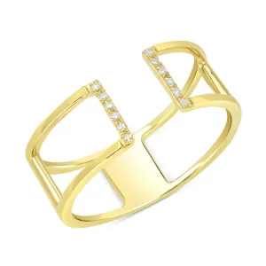 Modernist Diamond Ring