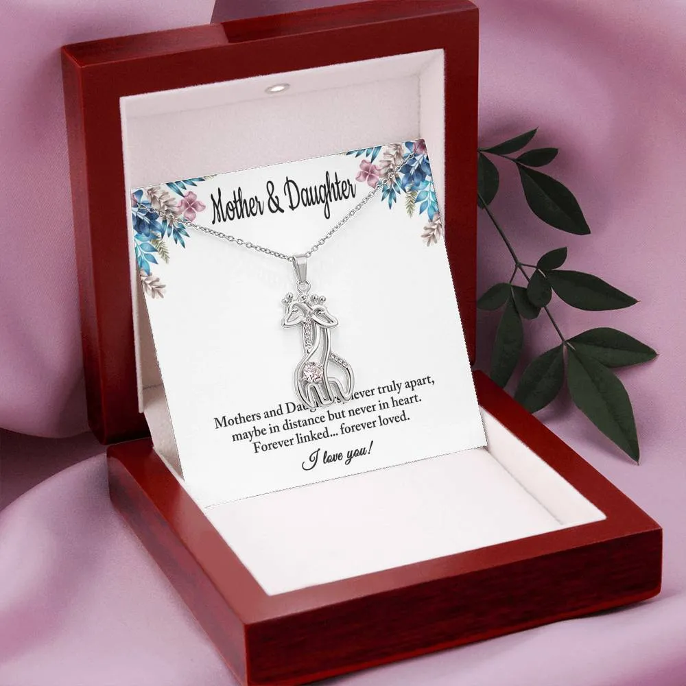 Mother and Daughter Forever Linked Giraffe Necklace