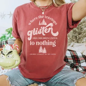 Mugsby Treetops Glisten Tee Crimson