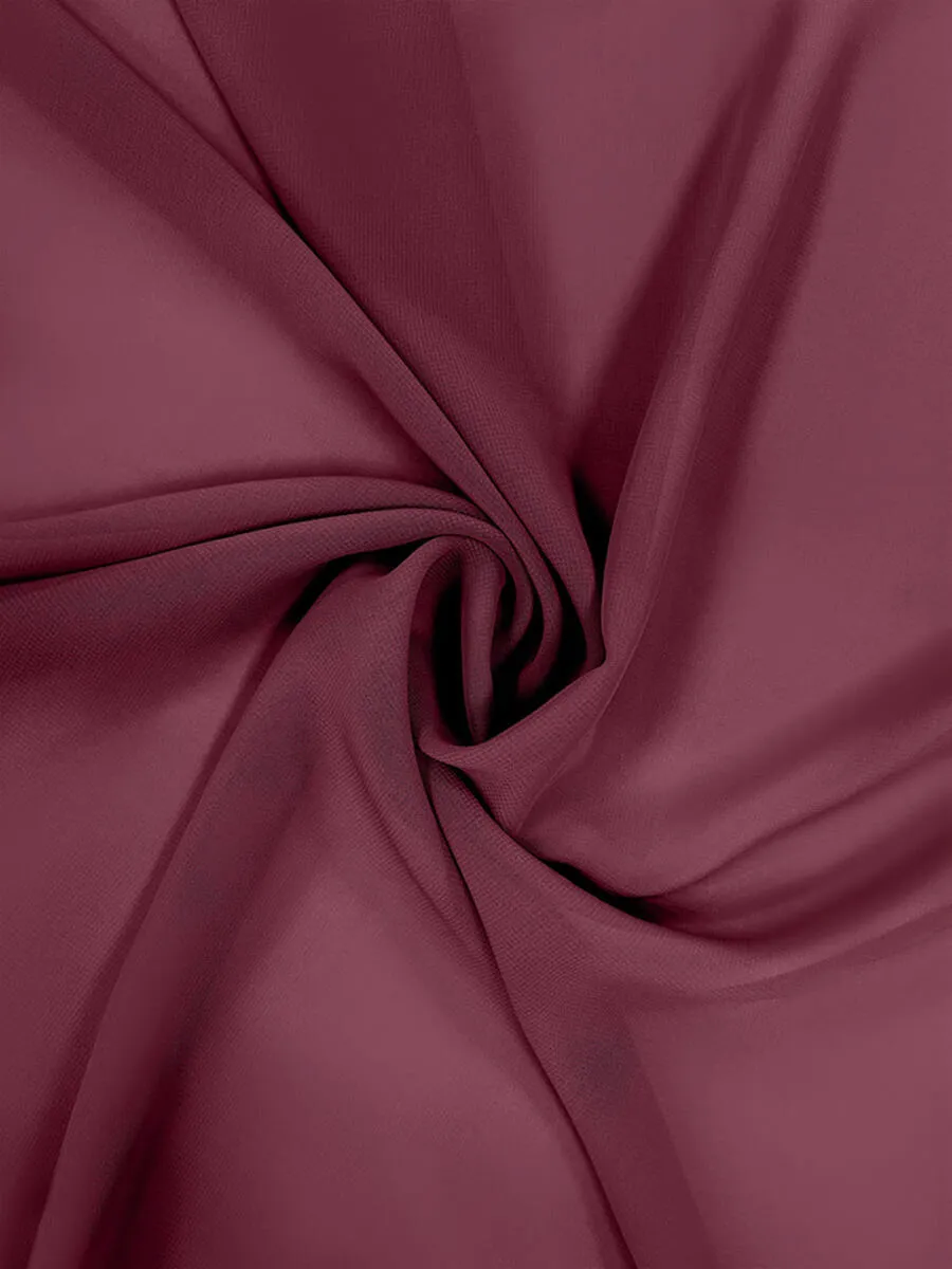 Mulberry Chiffon Fabric By The 1/2 Yard
