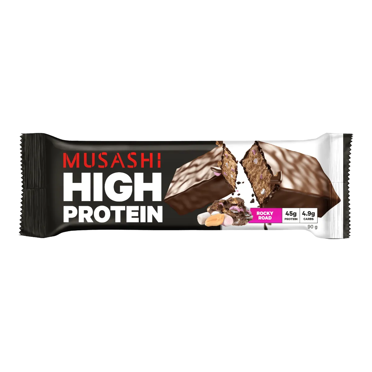 Musashi High Protein Bar Rocky Road 90g