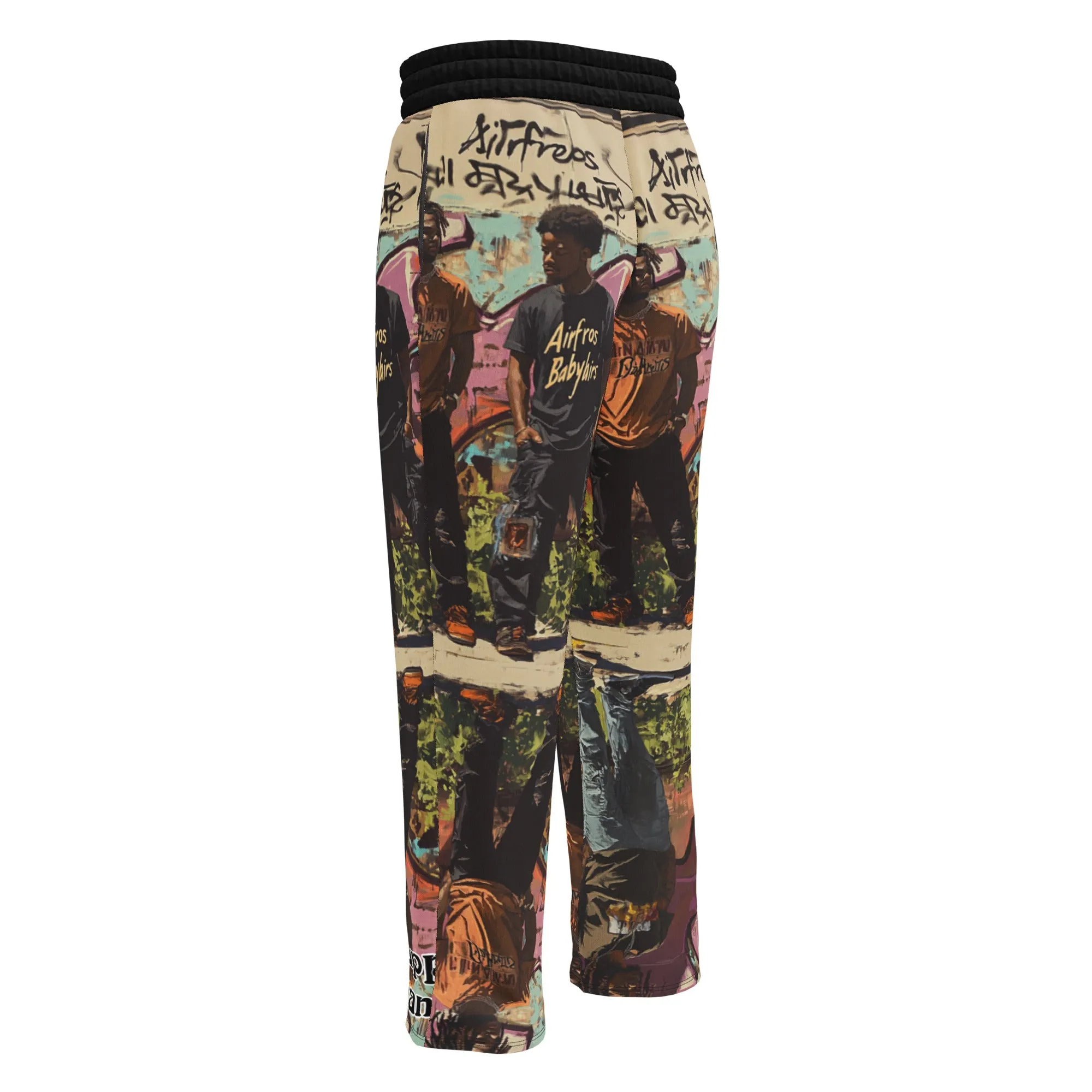 Nappy Gang Grafiti 3 Homies Wide Leg Joggers