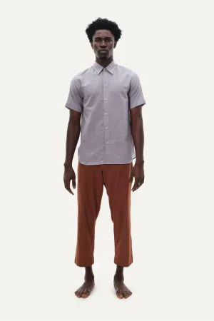 Naushad Ali I Band Collar shirt,Stripes Signature Spring Summer 2025 100% Handwoven cotton Pearled Ivory NA SS24 M05