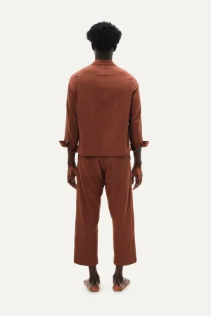 Naushad Ali I Classic collar shirt Pinstripe Signature Spring Summer 2025 100% Handwoven cotton Grey NA SS24 M06