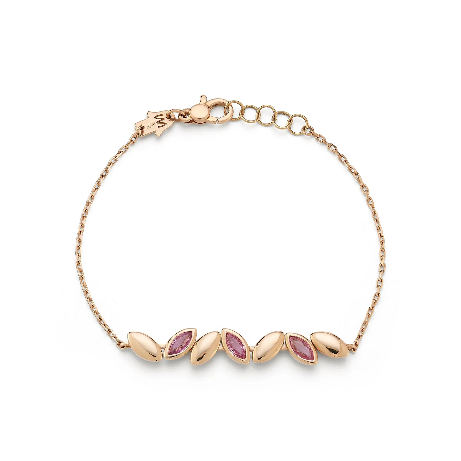 Navette Bracelet on a chain
