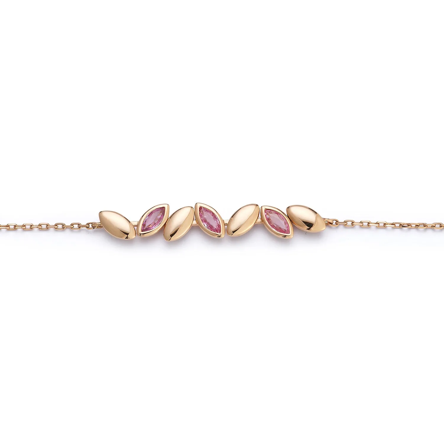 Navette Bracelet on a chain