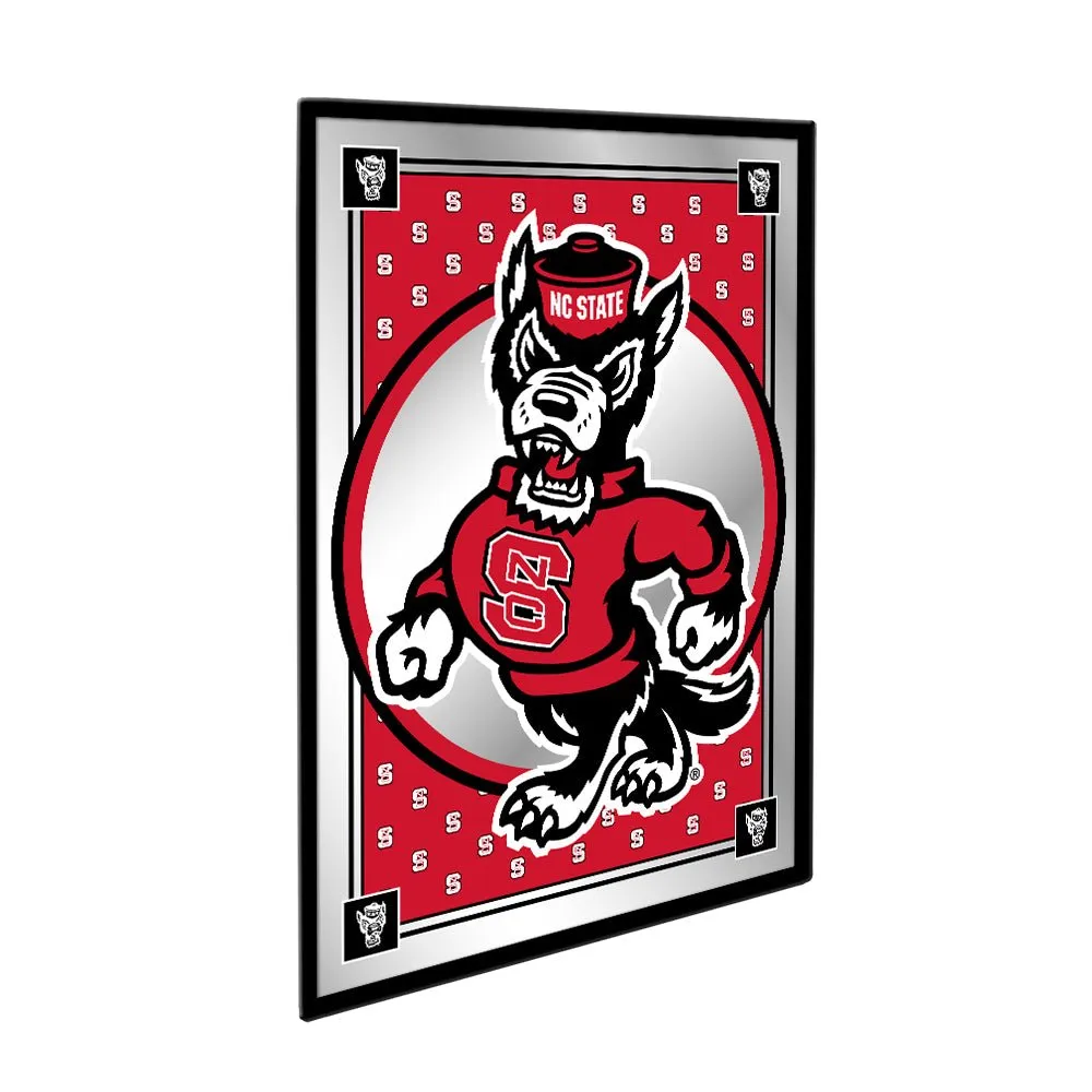 NC State Wolfpack: Team Spirit, Mascot - Framed Mirrored Wall Sign