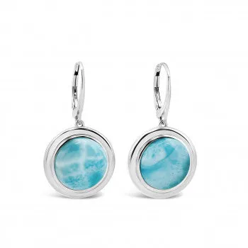 Neptune Earrings - Larimar