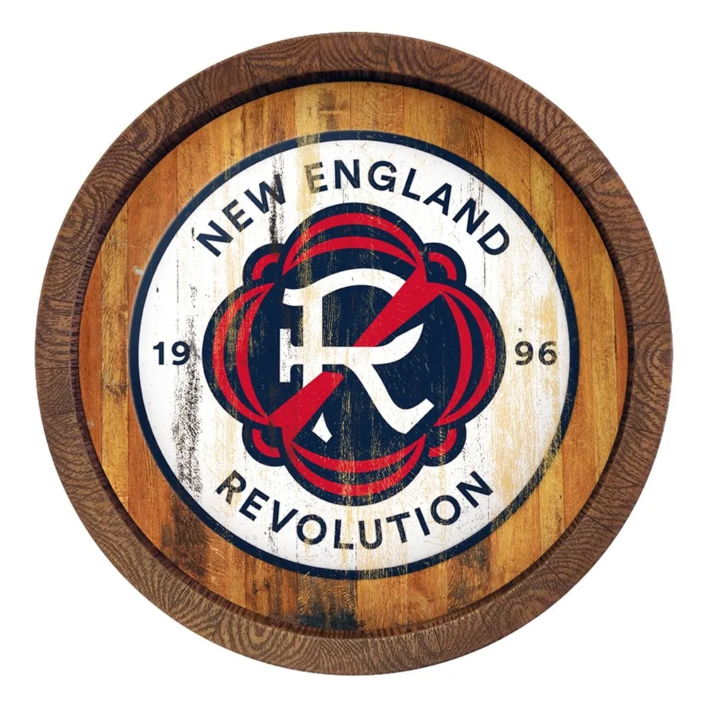 New England Revolution: Weathered "Faux" Barrel Top Sign