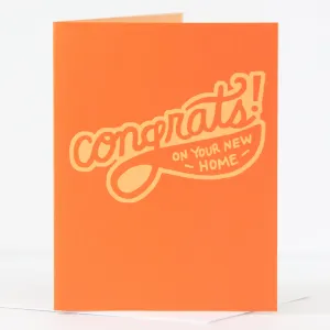 new home congratulations card, retro inspired congratulations card
