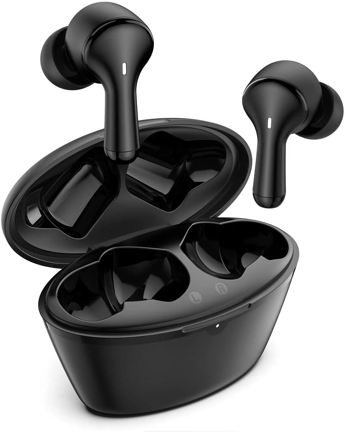New in box! Wireless Earbuds, HolyHigh Bluetooth 5.0 Earphones with Smart Touch Control, IPX7 Waterproof, 25H Playtime, CVC 8.0 Noise-Canceling Mic, Type-C Quick Charge, in-Ear Ear Buds with Portable Charging Case
