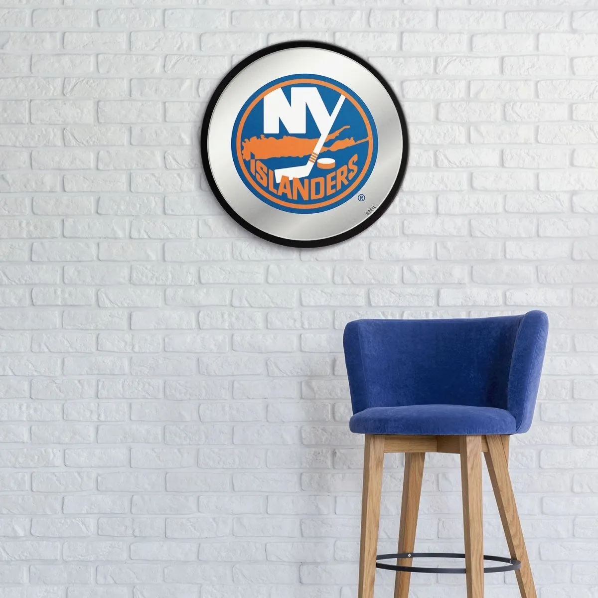 New York Islanders: Modern Disc Mirrored Wall Sign