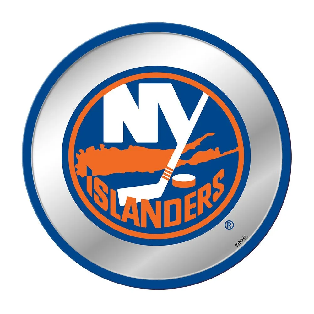 New York Islanders: Modern Disc Mirrored Wall Sign