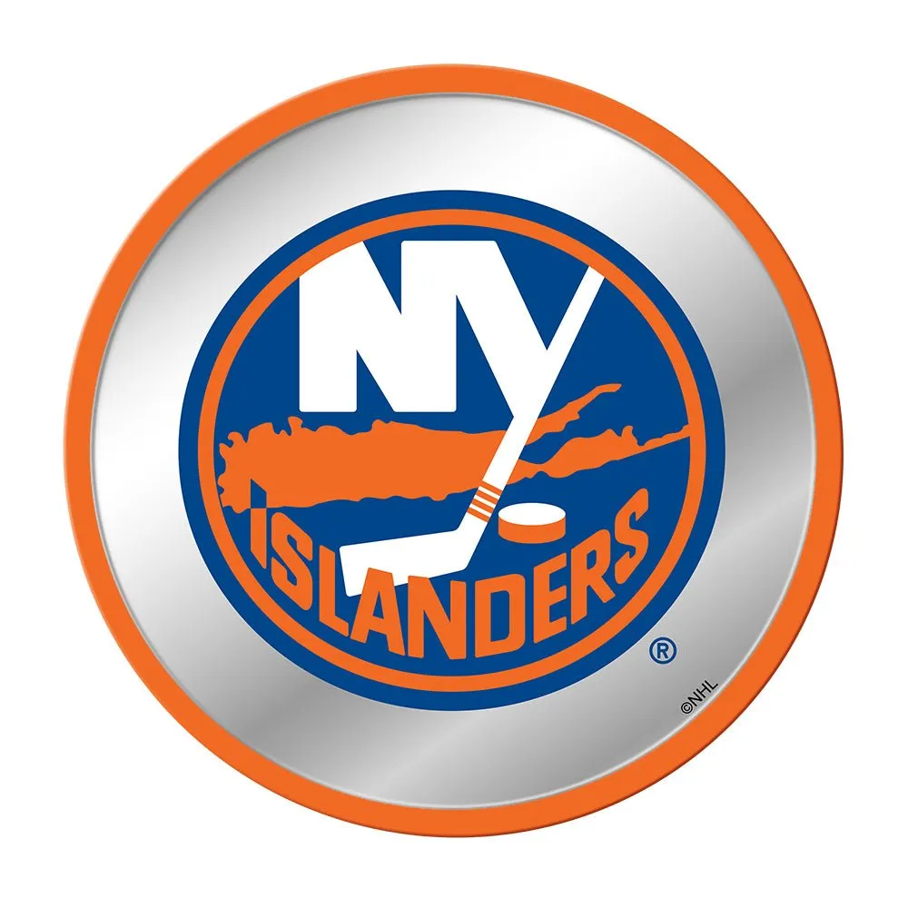 New York Islanders: Modern Disc Mirrored Wall Sign