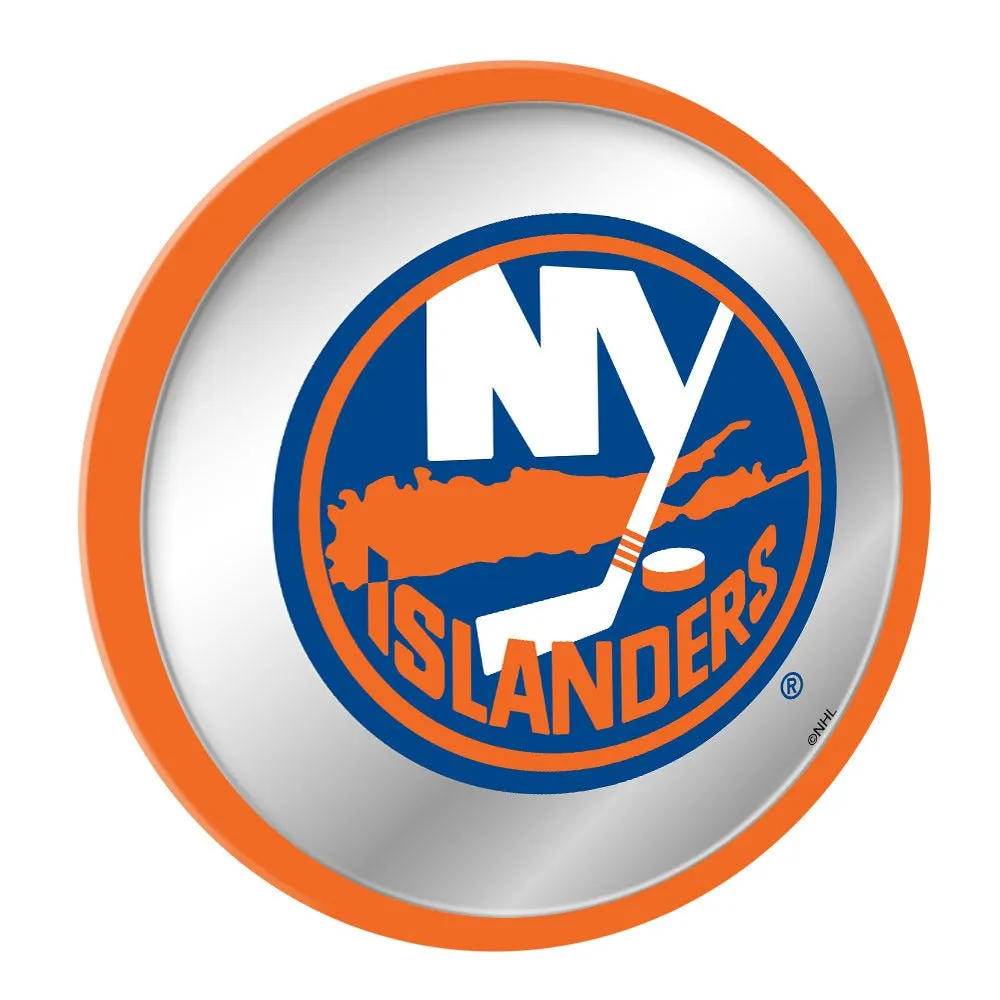 New York Islanders: Modern Disc Mirrored Wall Sign