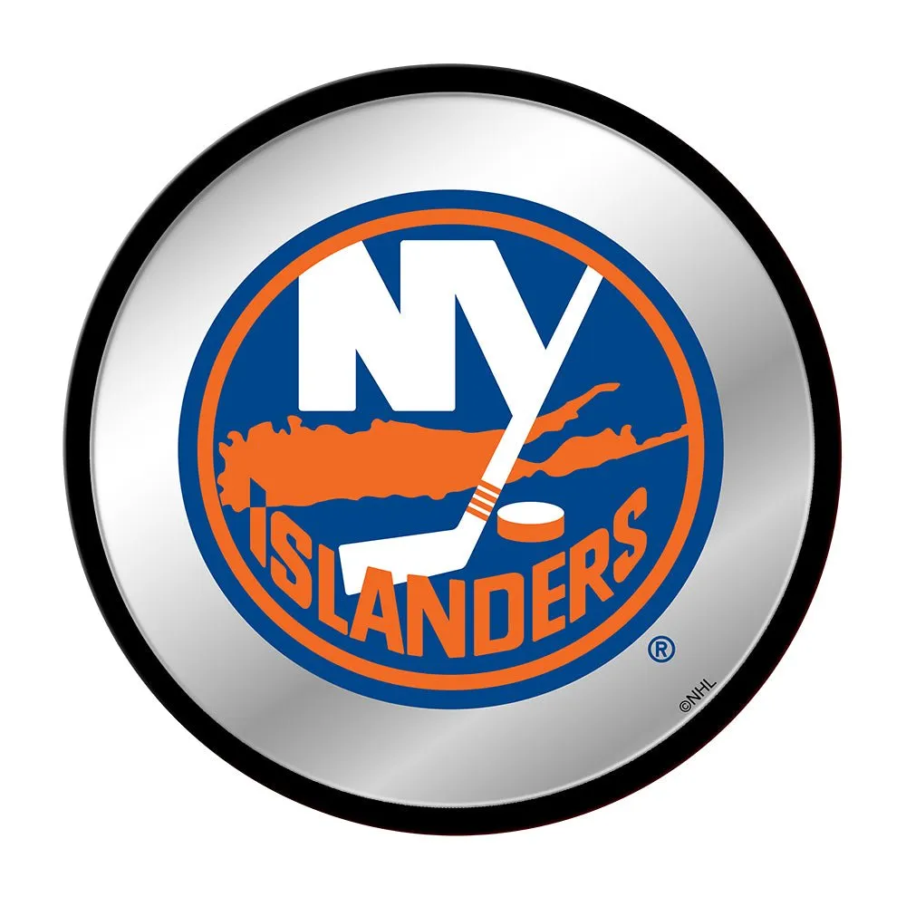 New York Islanders: Modern Disc Mirrored Wall Sign