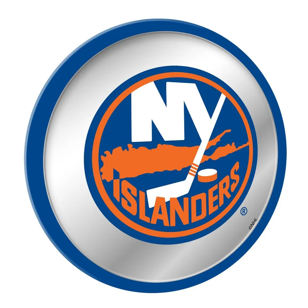 New York Islanders: Modern Disc Mirrored Wall Sign