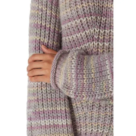 Nicholas Maliya Purple Marled Alpaca Wool Blend Sweater