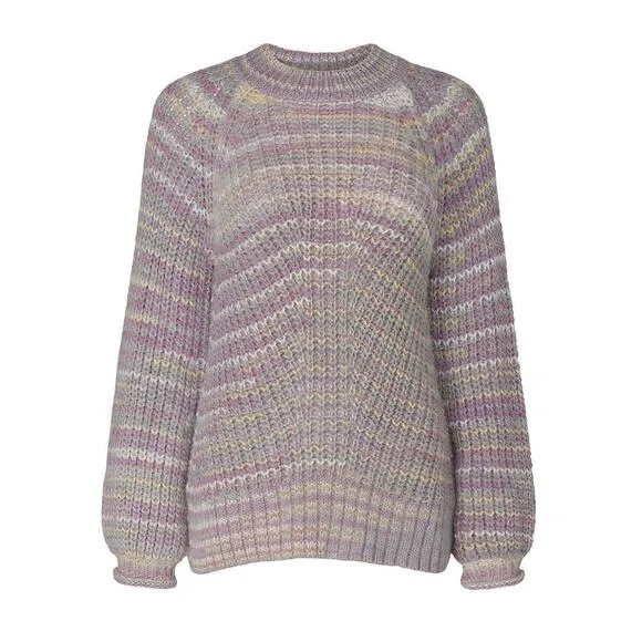 Nicholas Maliya Purple Marled Alpaca Wool Blend Sweater
