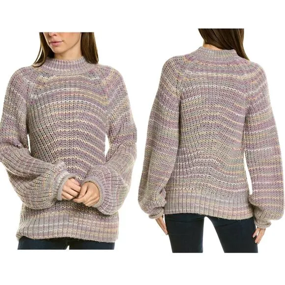 Nicholas Maliya Purple Marled Alpaca Wool Blend Sweater