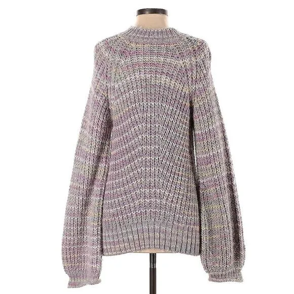 Nicholas Maliya Purple Marled Alpaca Wool Blend Sweater