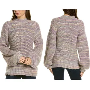 Nicholas Maliya Purple Marled Alpaca Wool Blend Sweater