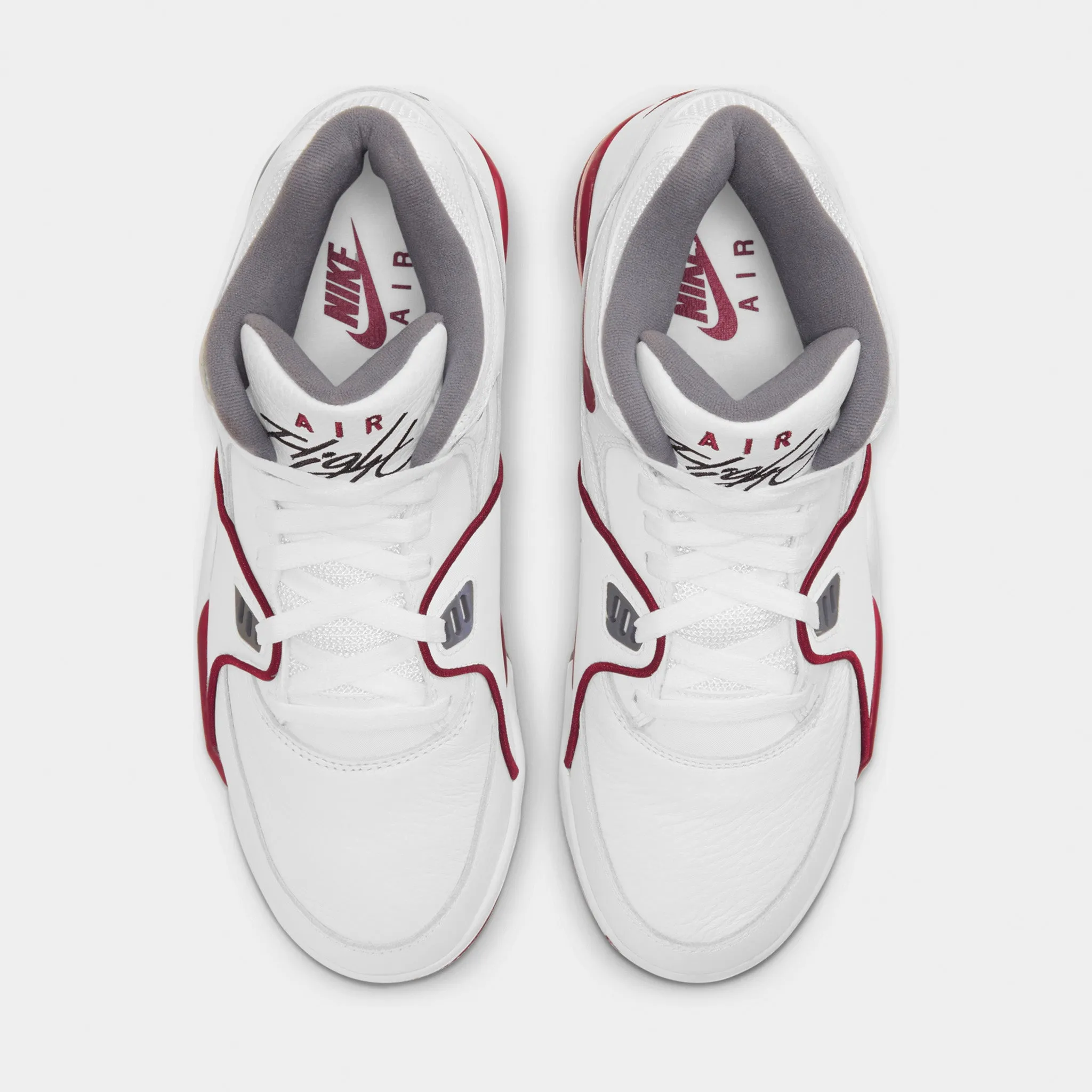 Nike Air Flight 89 White / Team Red - Smoke Grey