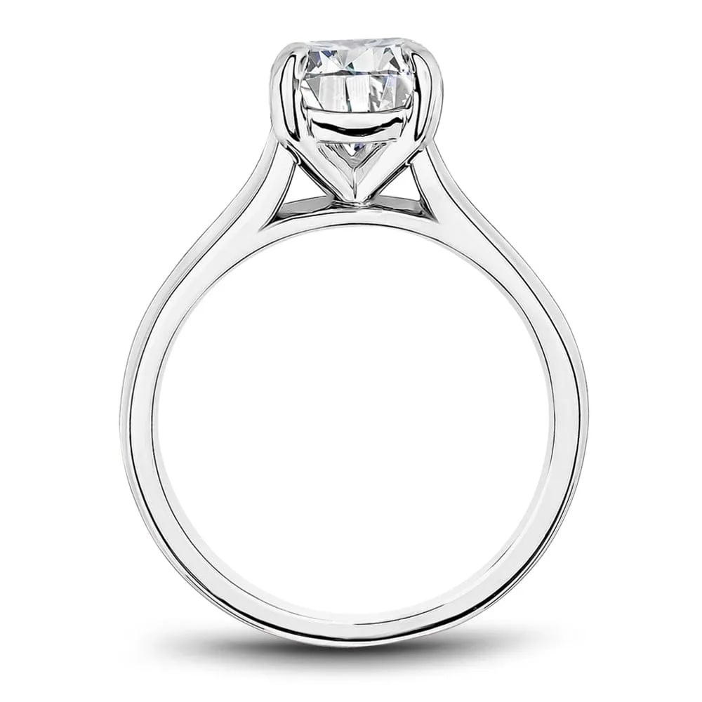Noam Carver 18k White Gold 1.50ct Round Solitaire Diamond Engagement Ring