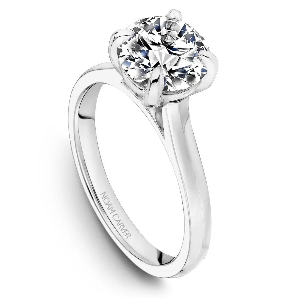 Noam Carver 18k White Gold 1.50ct Round Solitaire Diamond Engagement Ring