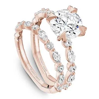 Noam Carver Marquise & Round Cut Diamond Engagement Ring