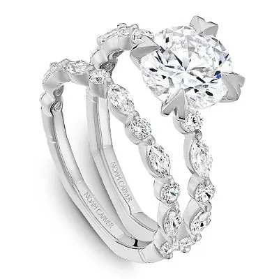 Noam Carver Marquise & Round Cut Diamond Engagement Ring