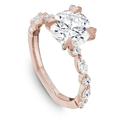 Noam Carver Marquise & Round Cut Diamond Engagement Ring