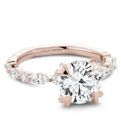 Noam Carver Marquise & Round Cut Diamond Engagement Ring