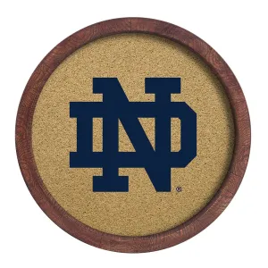 Notre Dame Fighting Irish: "Faux" Barrel Framed Cork Board
