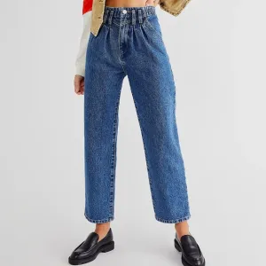 NWT Free People x BlankNYC When In Doubt Medium Wash Baxter Straight Jeans 29