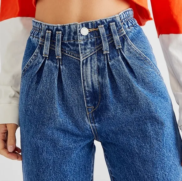 NWT Free People x BlankNYC When In Doubt Medium Wash Baxter Straight Jeans 29